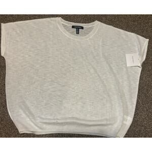 Ellen Tracy Essentials Short Sleeve Dolman Knit Ivory Style ETMS9ST051 Sz L NWT